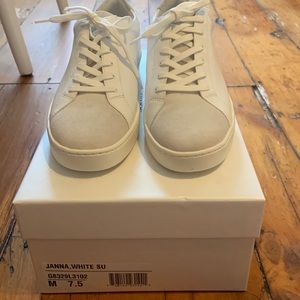 Vince white leather and suede sneaker